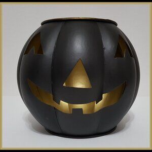 NEW Pottery Barn 7.5" Small Black Metal Jack O Lantern Halloween